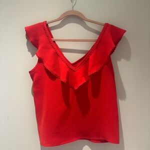 Sezane scalloped v neck